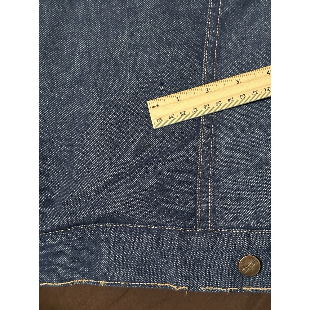 Vintage Maverick Blue Bell Made in USA Denim Jean Sherpa Faux Lined Jacket Sz 40 - Picture 6 of 6
